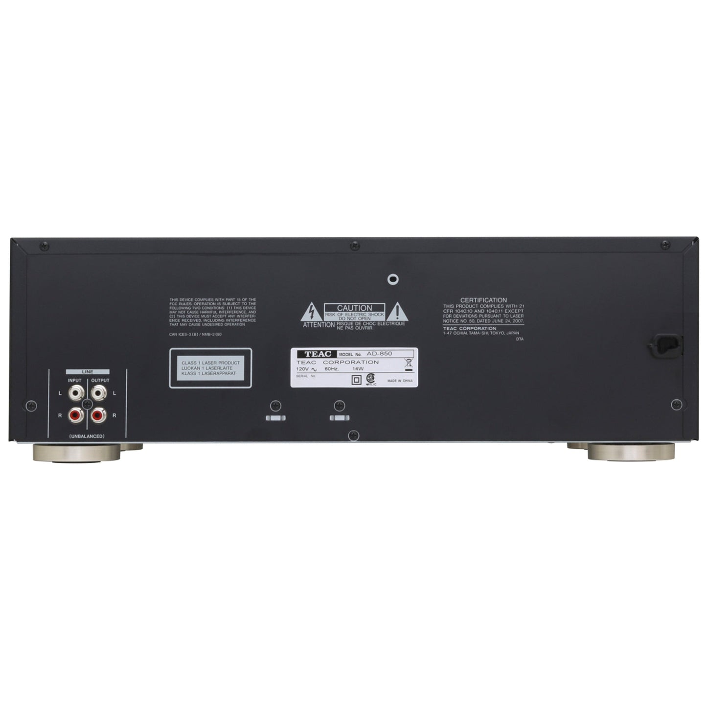 TEAC AD-850-SE Cassette Deck CD Player - Black