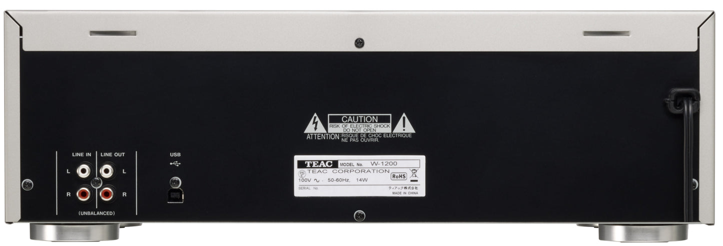 TEAC W-1200 Dual Cassette Deck - Silver