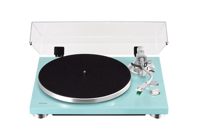SPECIAL EDITION Turquoise Blue TN-400BTX Manual Belt-Drive Bluetooth Turntable