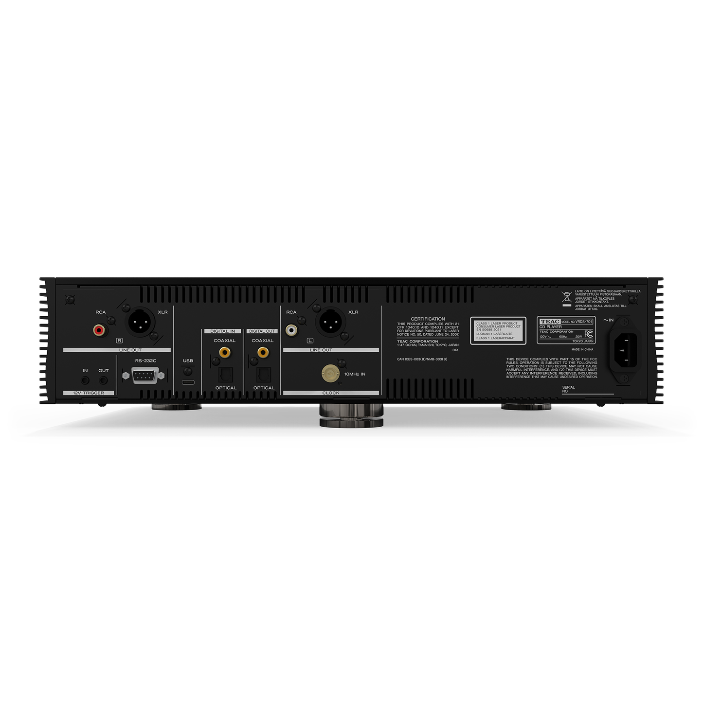 TEAC VRDS-701 Dual Monaural USB/DAC CD Player/Pre-Amp/Headphone Amplifier - J - Black